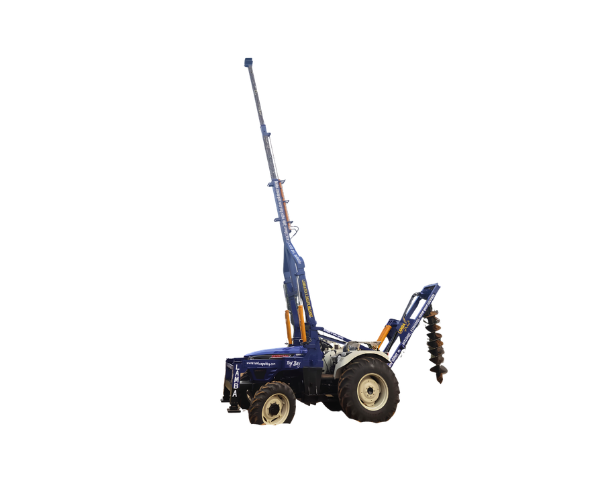 POST HOLE DIGGER & CRANE